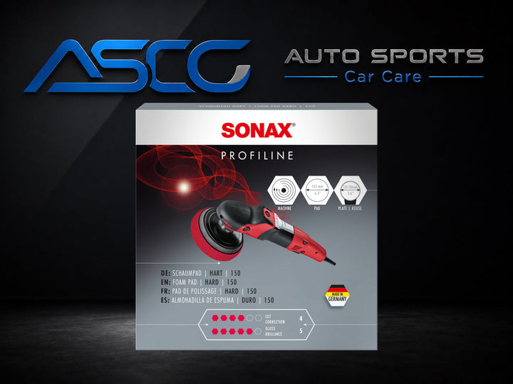 SONAX PROFILINE Foam Pad Hard 150 04922410 on AUTO SPORTS CAR CARE product background