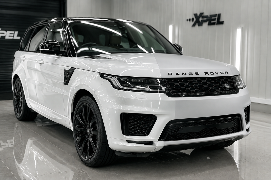 Range Rover with half gloss PPF and half matte PPF