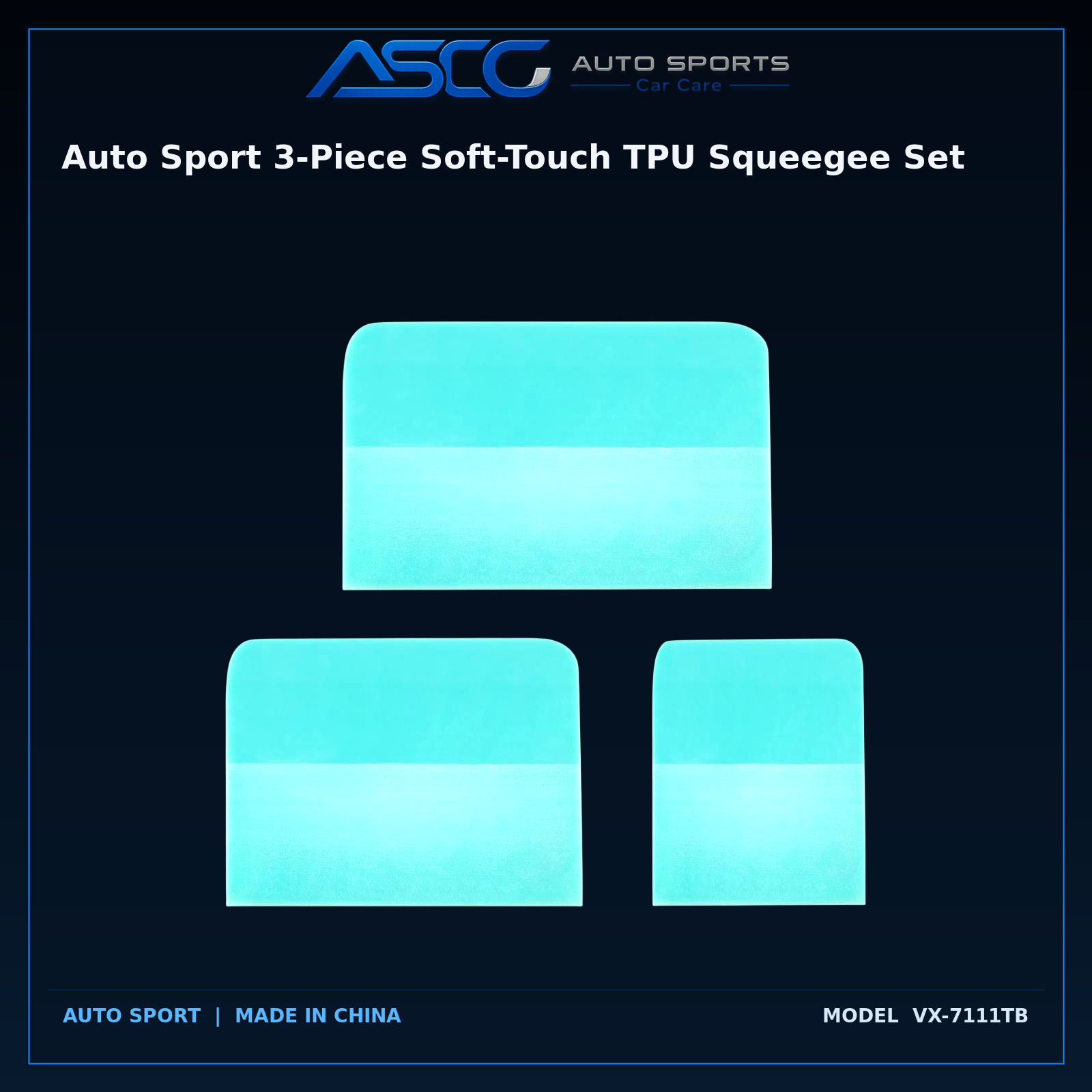 Auto Sport 3-Piece Soft-Touch TPU Squeegee Set VX-7111TB catalogue image 1
