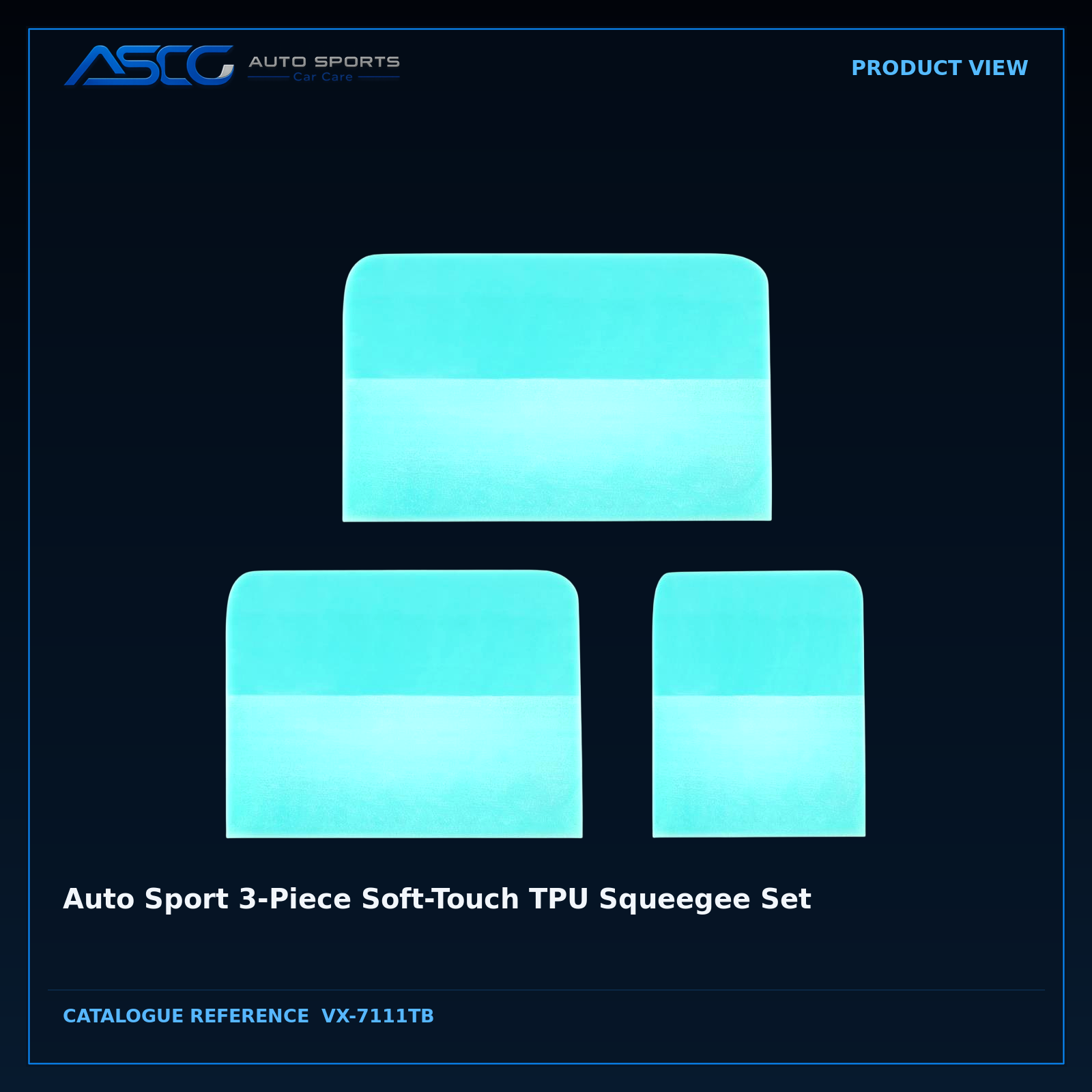 Auto Sport 3-Piece Soft-Touch TPU Squeegee Set VX-7111TB catalogue image 2