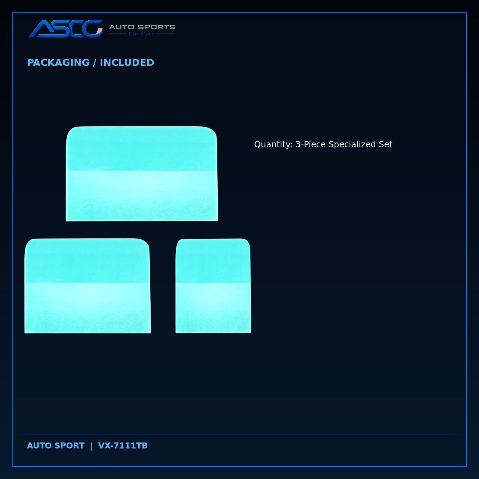 Auto Sport 3-Piece Soft-Touch TPU Squeegee Set VX-7111TB catalogue image 5