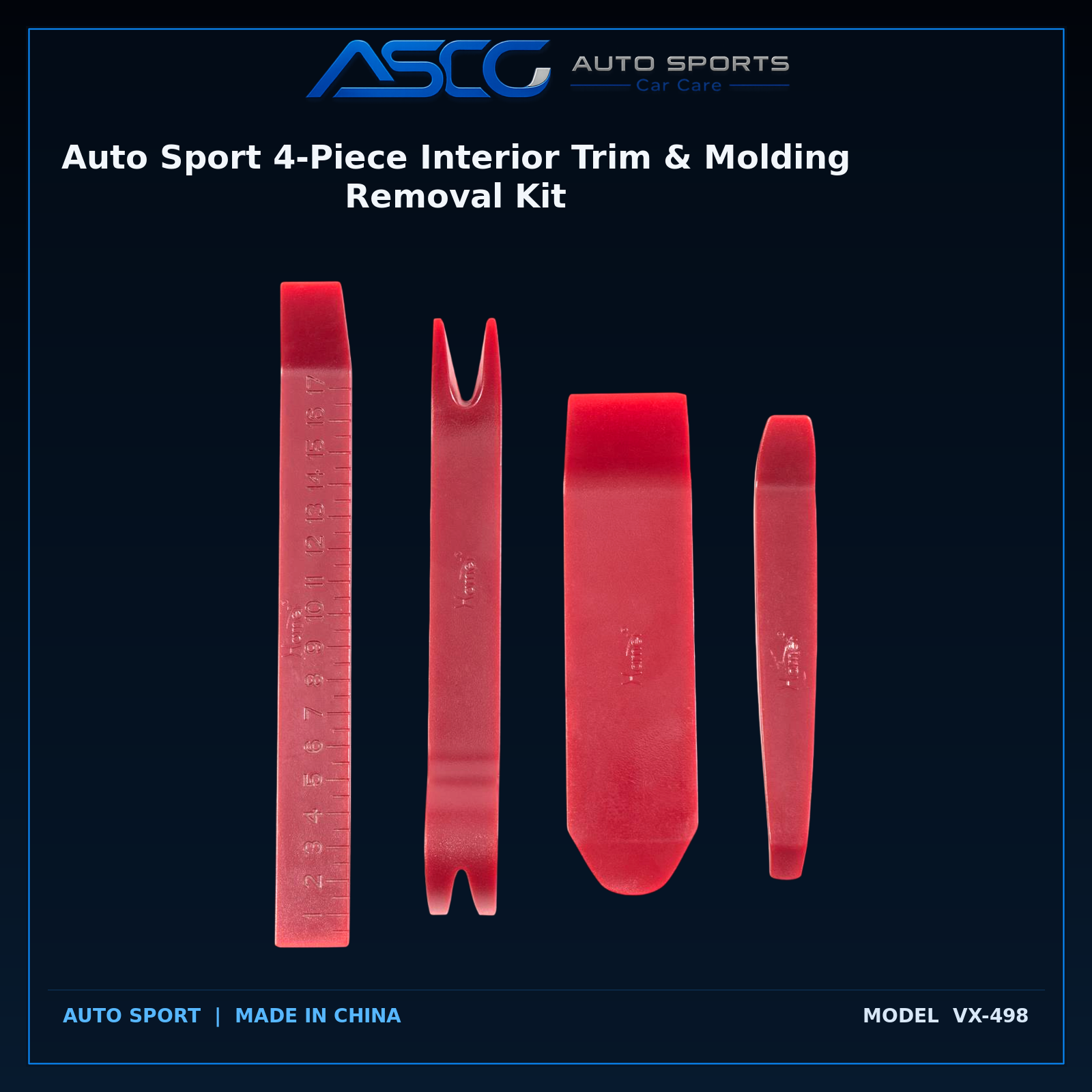 Auto Sport 4-Piece Interior Trim & Molding Removal Kit VX-498 catalogue image 1