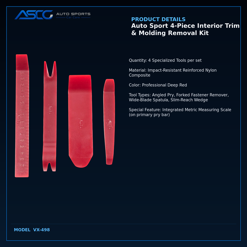 Auto Sport 4-Piece Interior Trim & Molding Removal Kit VX-498 catalogue image 3