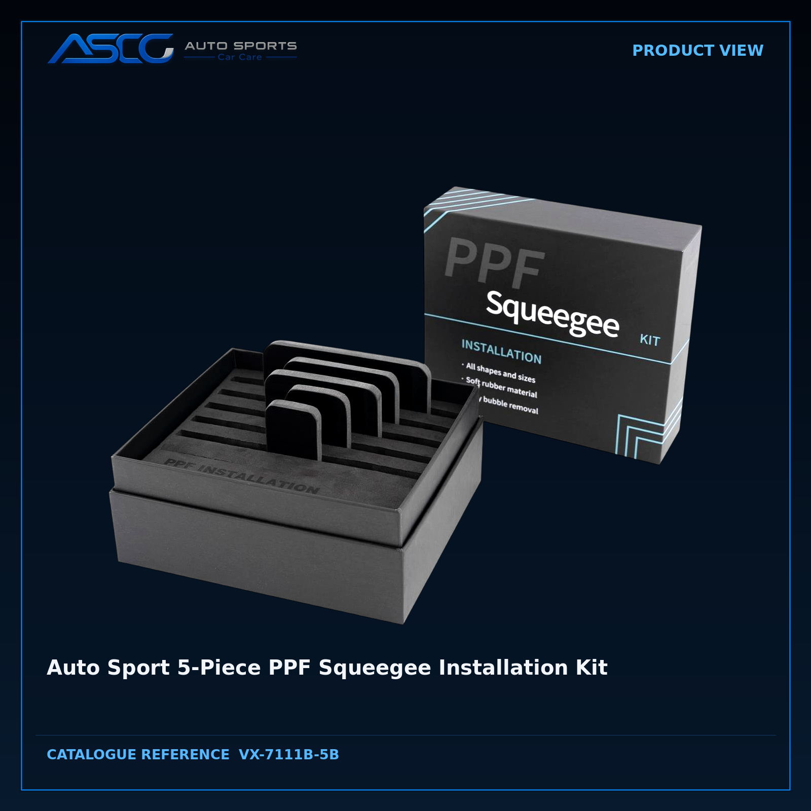 Auto Sport 5-Piece PPF Squeegee Installation Kit VX-7111B-5B catalogue image 2