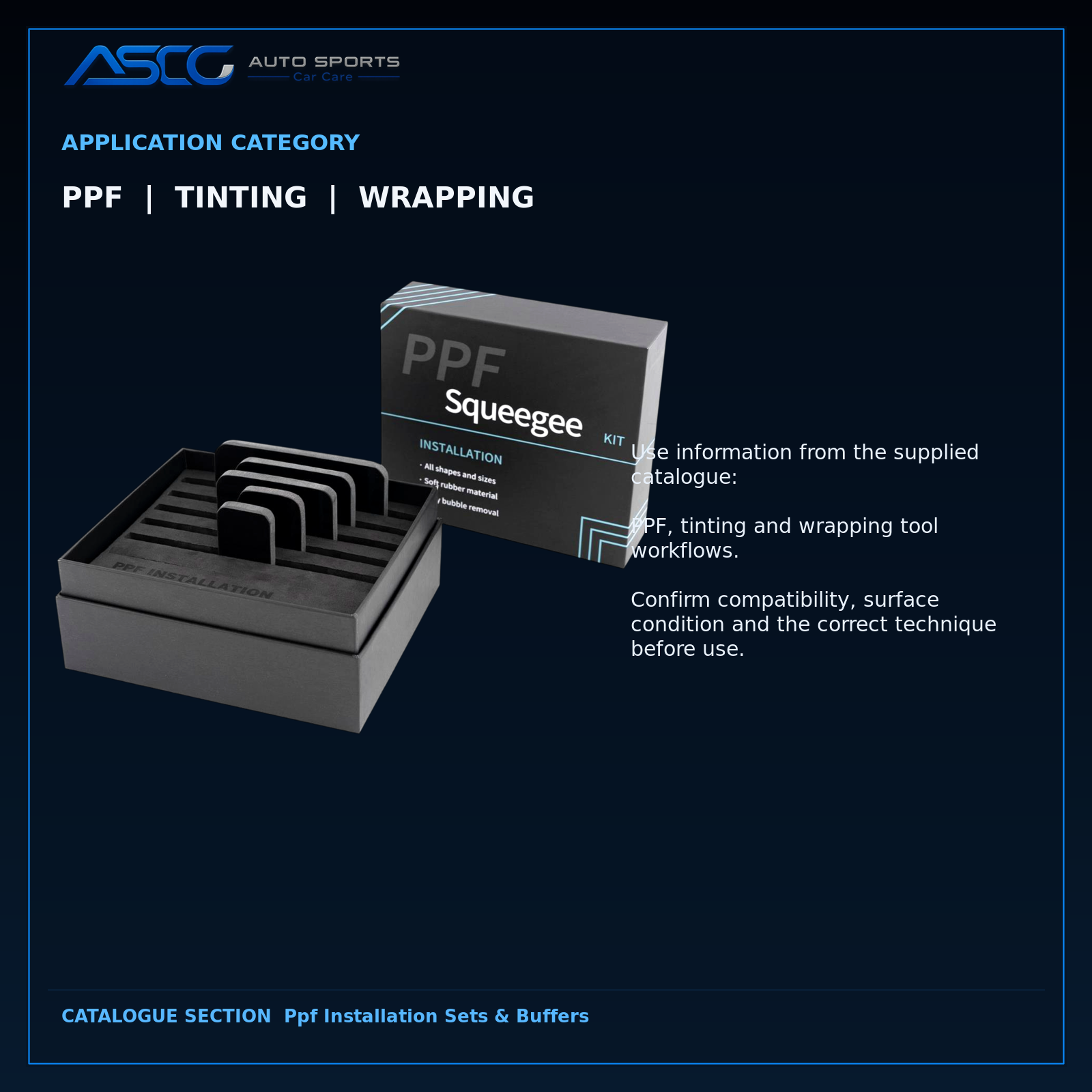 Auto Sport 5-Piece PPF Squeegee Installation Kit VX-7111B-5B catalogue image 4