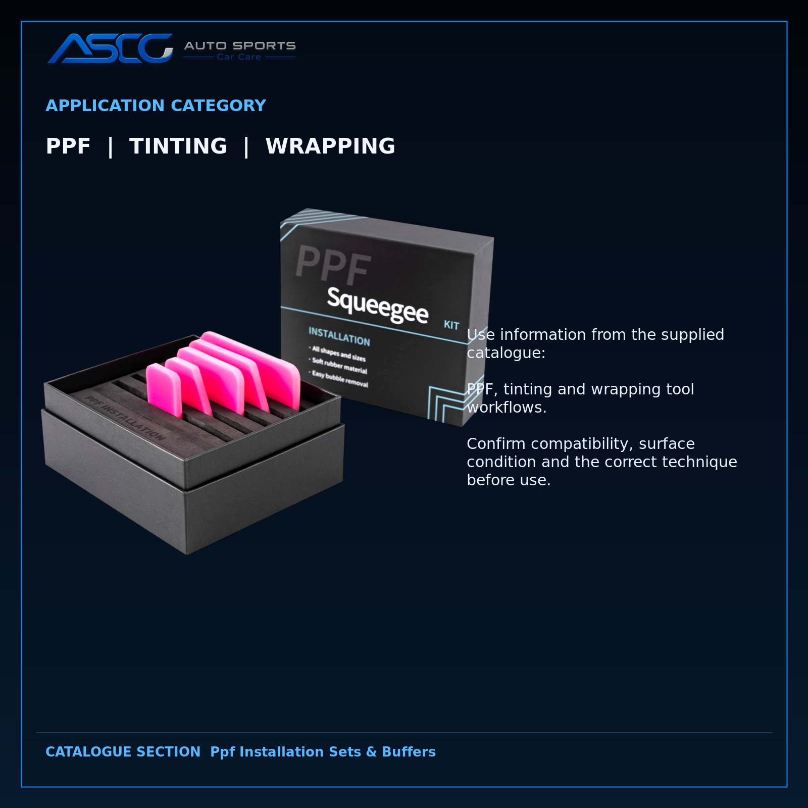 Auto Sport 5 Piece PPF Squeegee Installation Kit VX-7111P-5XB catalogue image 4