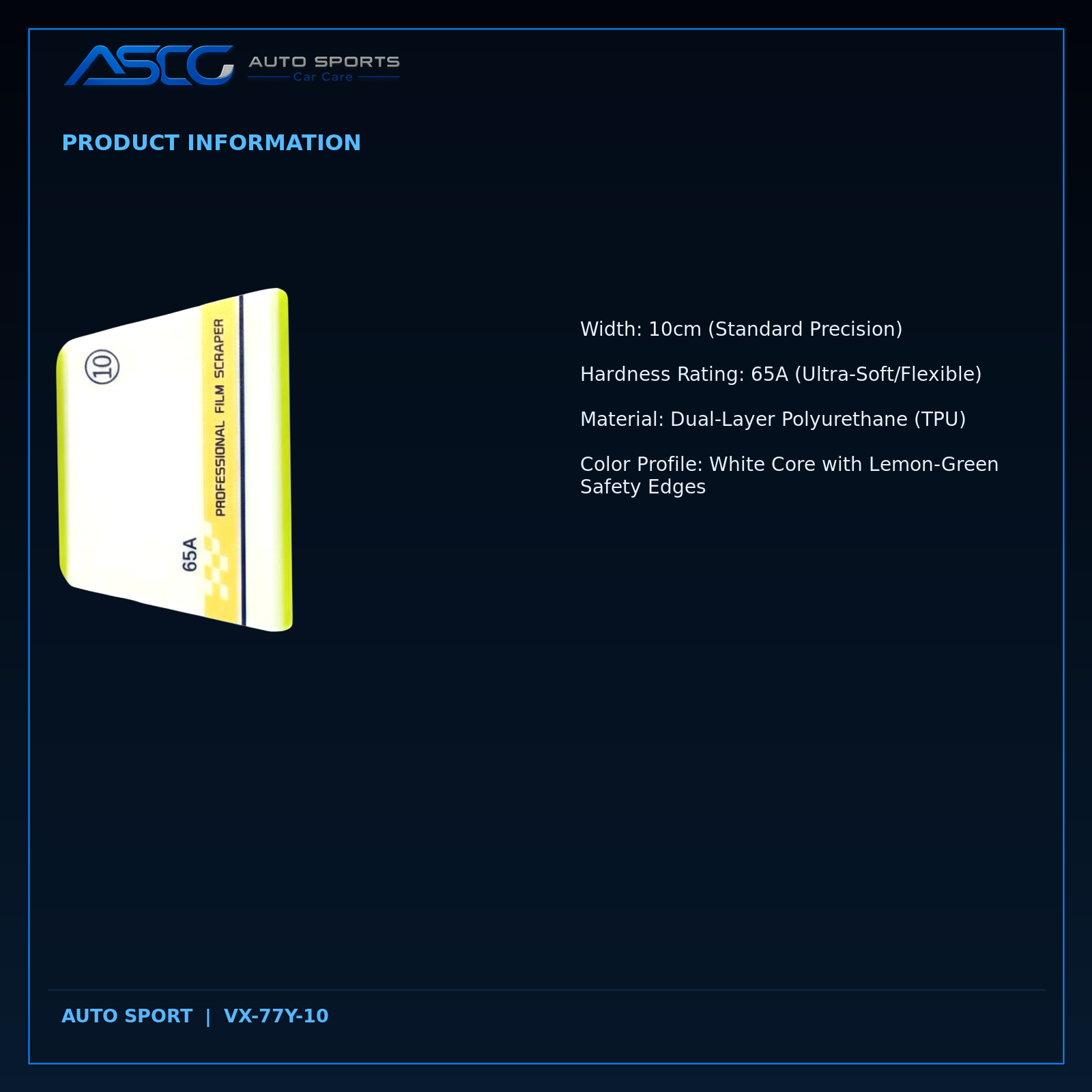 Auto Sport 65A Soft-Edge TPU Film Squeegee VX-77Y-10 catalogue image 5