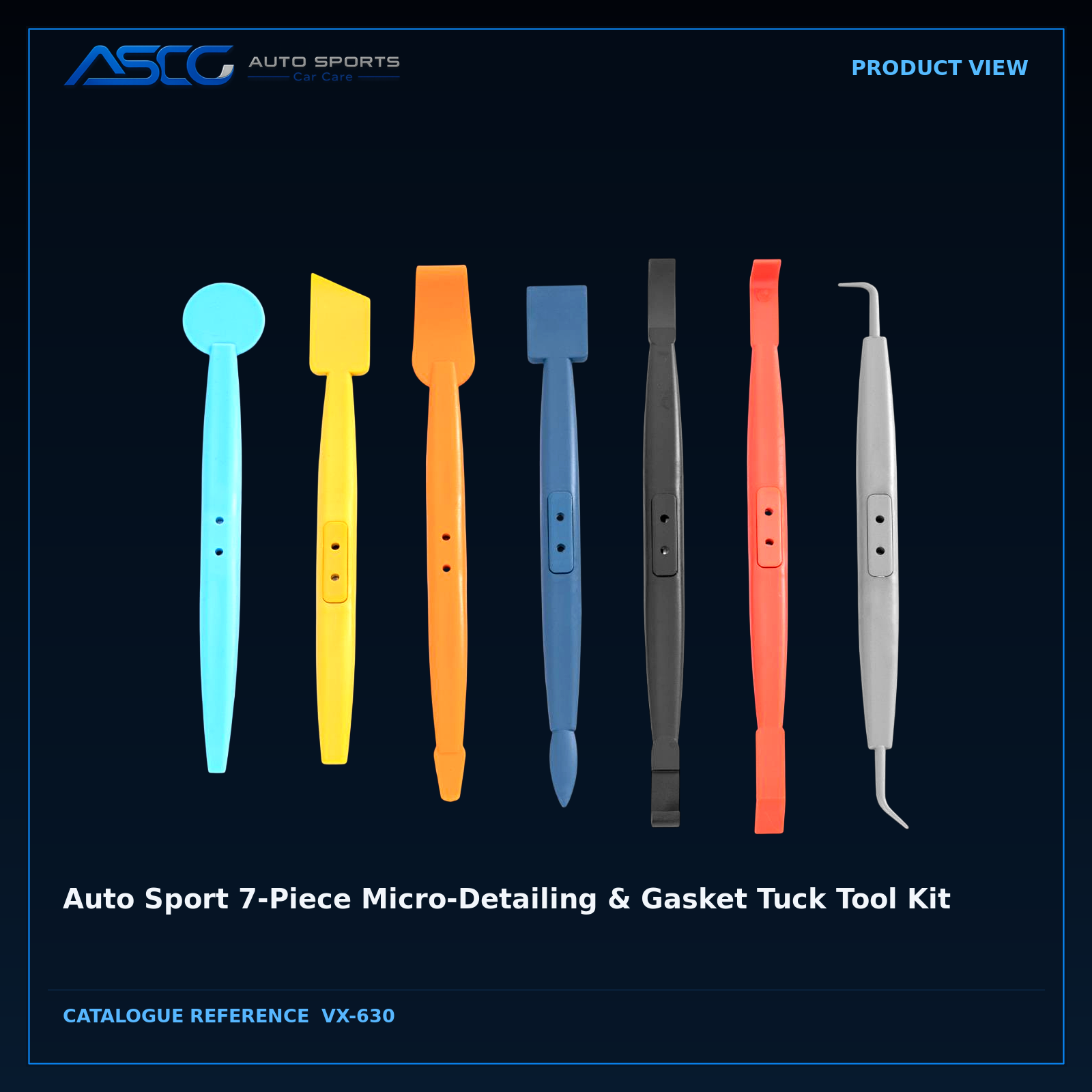 Auto Sport 7-Piece Micro-Detailing & Gasket Tuck Tool Kit VX-630 catalogue image 2