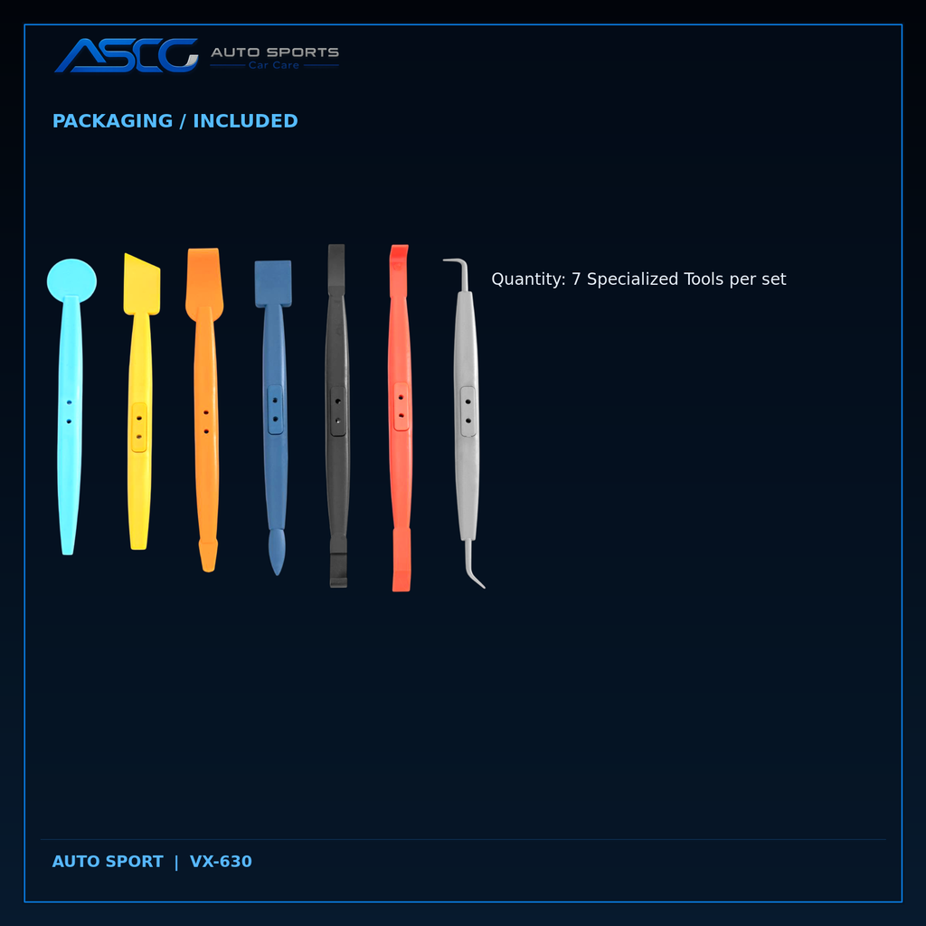 Auto Sport 7-Piece Micro-Detailing & Gasket Tuck Tool Kit VX-630 catalogue image 5
