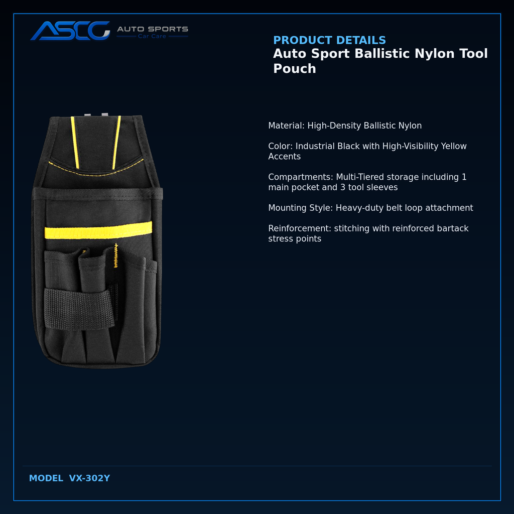 Auto Sport Ballistic Nylon Tool Pouch VX-302Y catalogue image 3