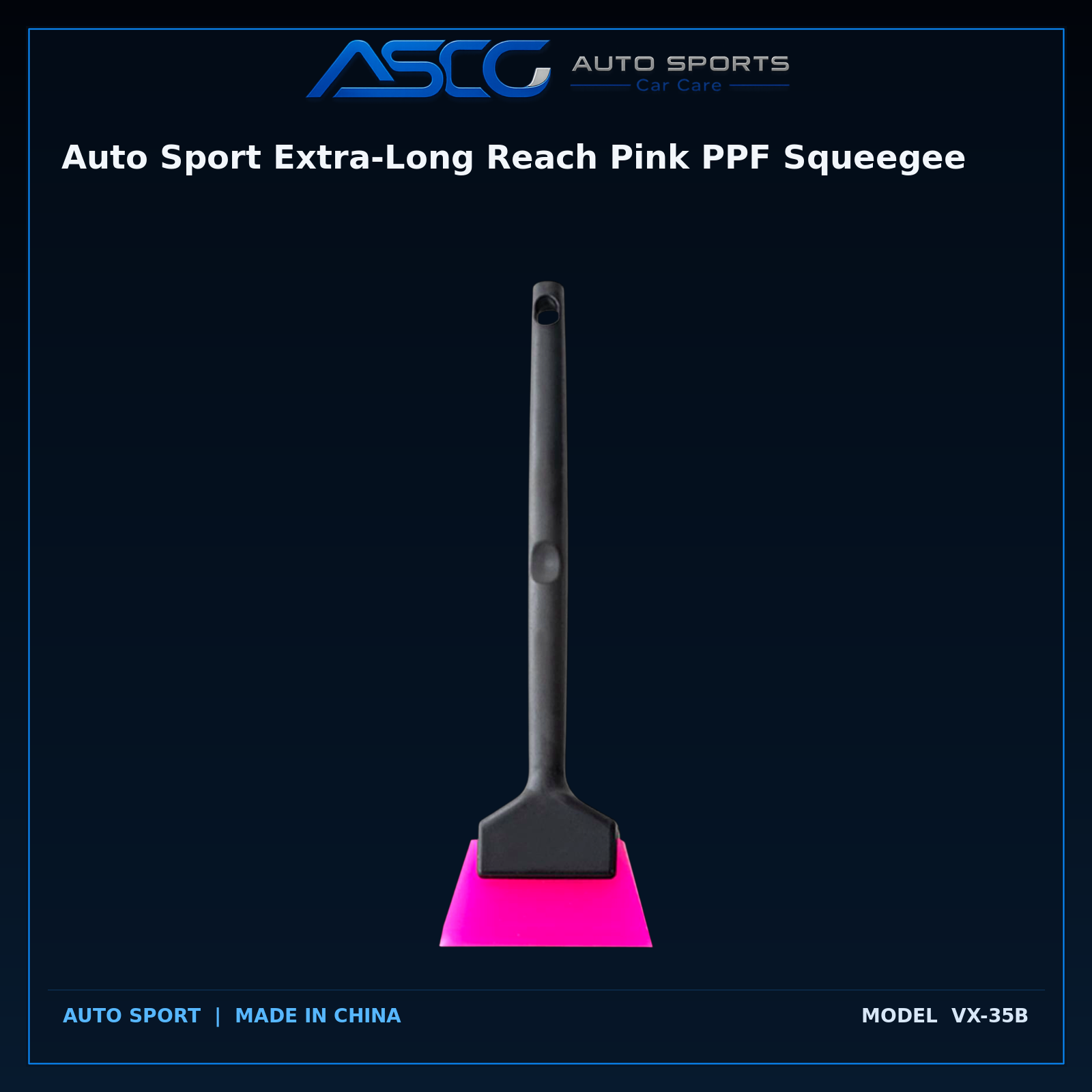 Auto Sport Extra-Long Reach Pink PPF Squeegee VX-35B catalogue image 1