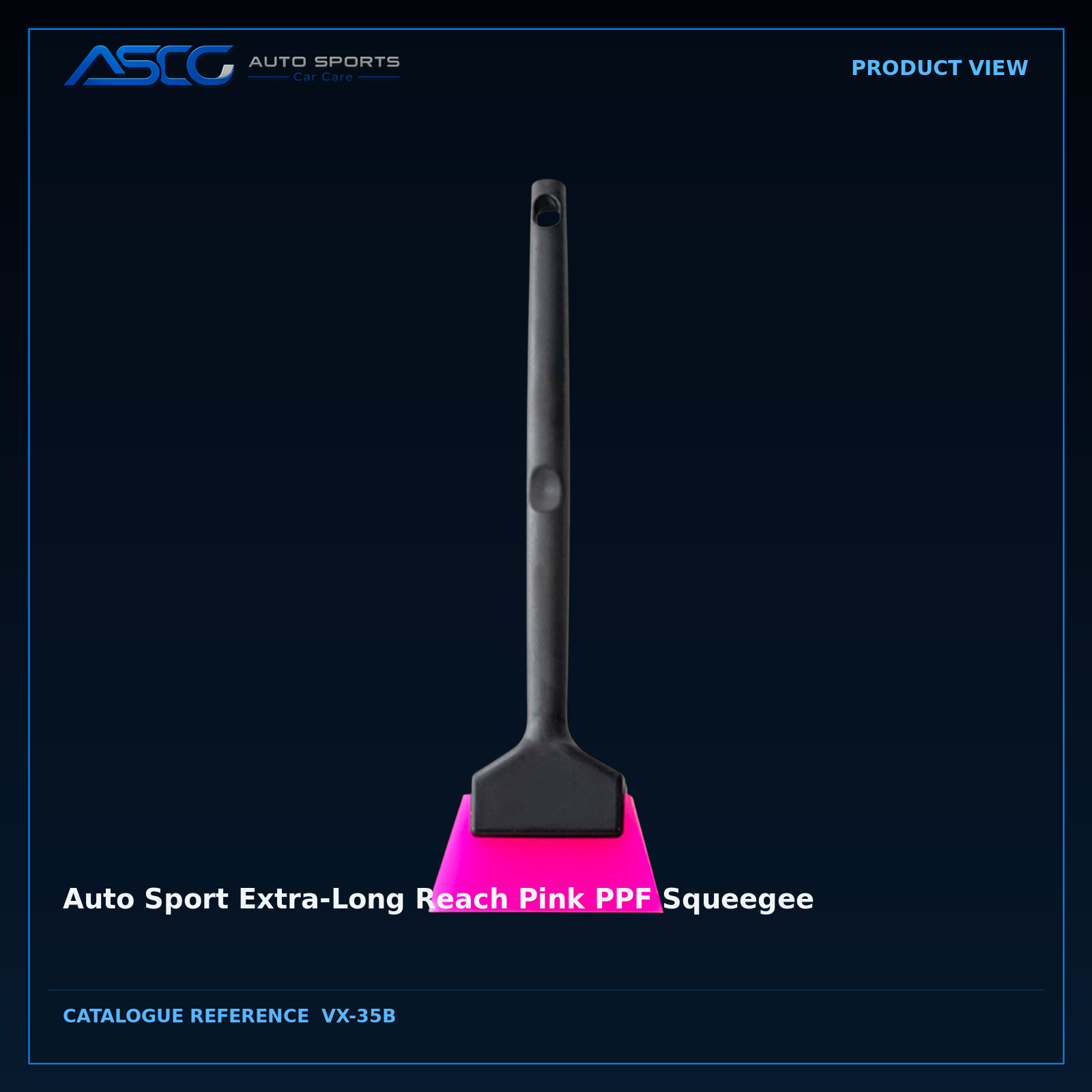 Auto Sport Extra-Long Reach Pink PPF Squeegee VX-35B catalogue image 2