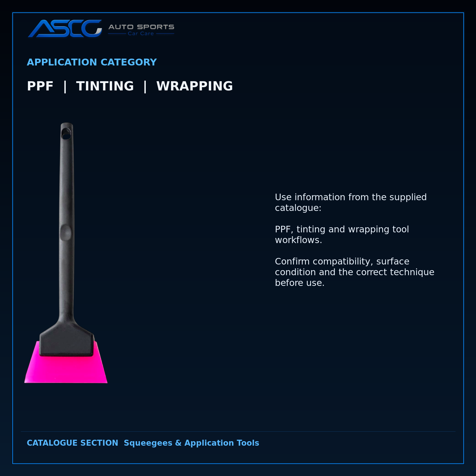 Auto Sport Extra-Long Reach Pink PPF Squeegee VX-35B catalogue image 4