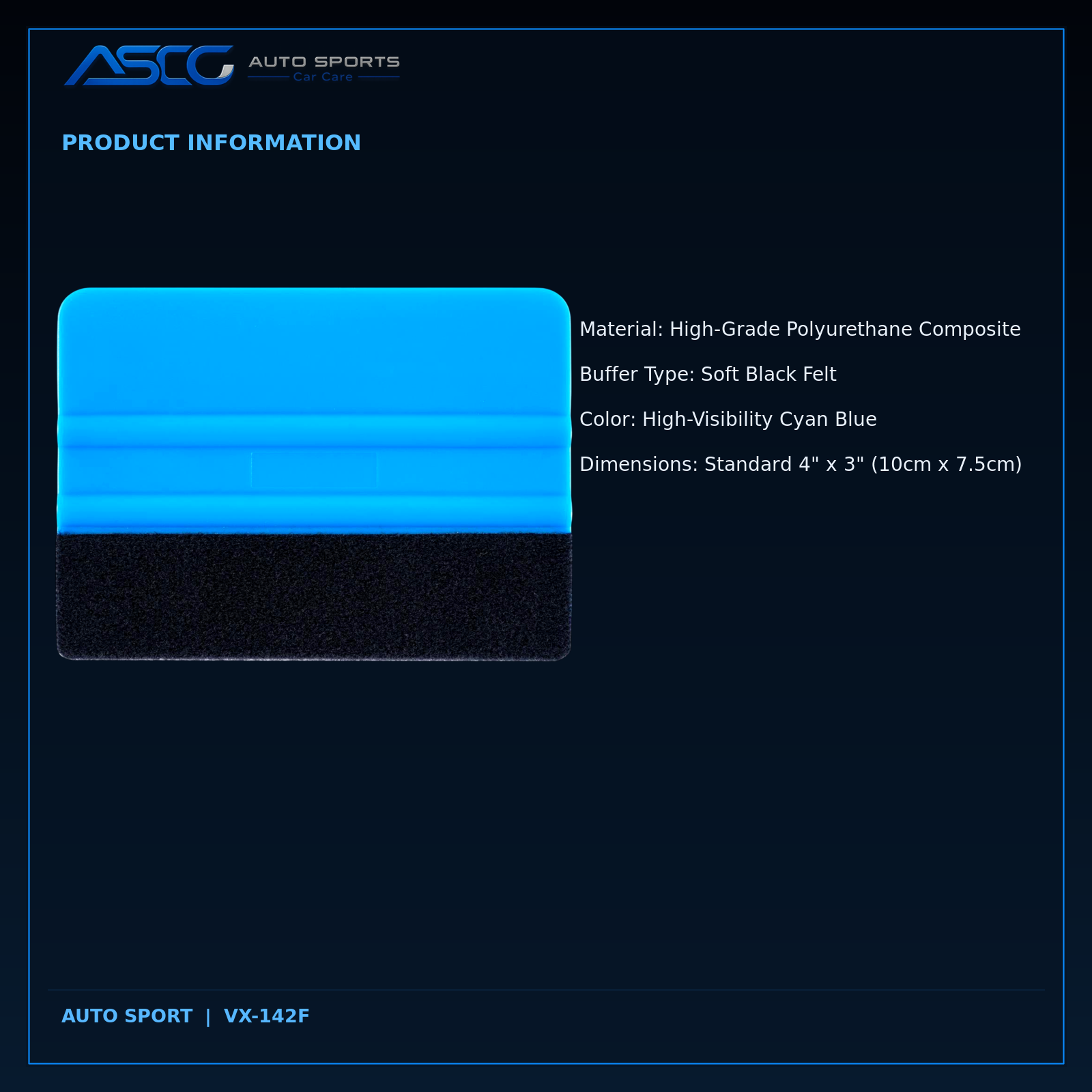 Auto Sport Felt-Edge Applicator Squeegee VX-142F catalogue image 5