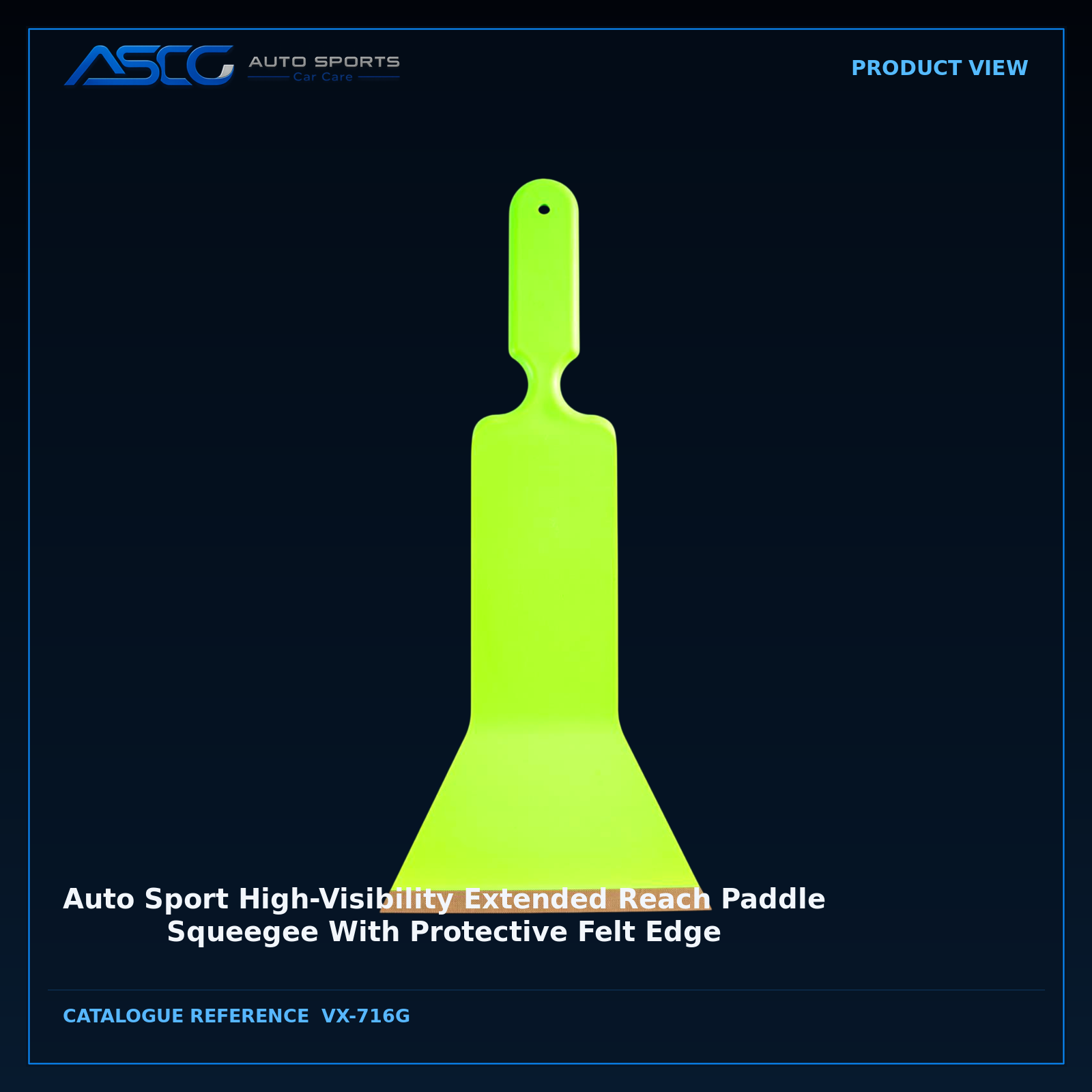 Auto Sport High-Visibility Extended Reach Paddle Squeegee With Protective Felt Edge VX-716G catalogue image 2