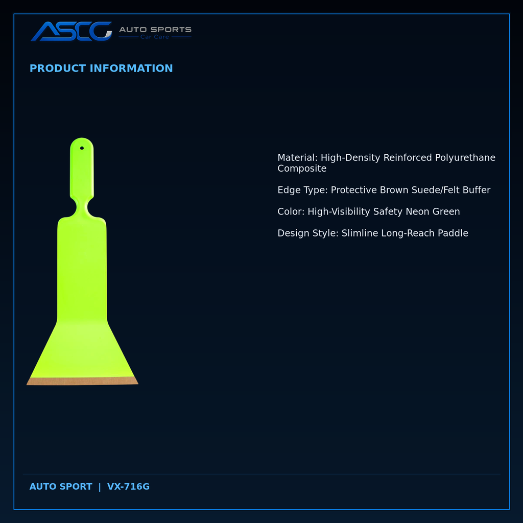 Auto Sport High-Visibility Extended Reach Paddle Squeegee With Protective Felt Edge VX-716G catalogue image 5