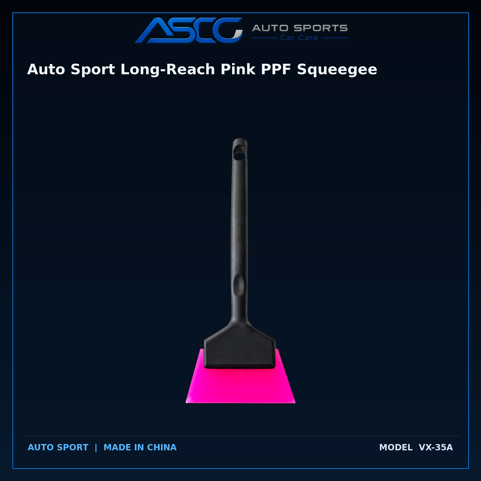 Auto Sport Long-Reach Pink PPF Squeegee VX-35A catalogue image 1