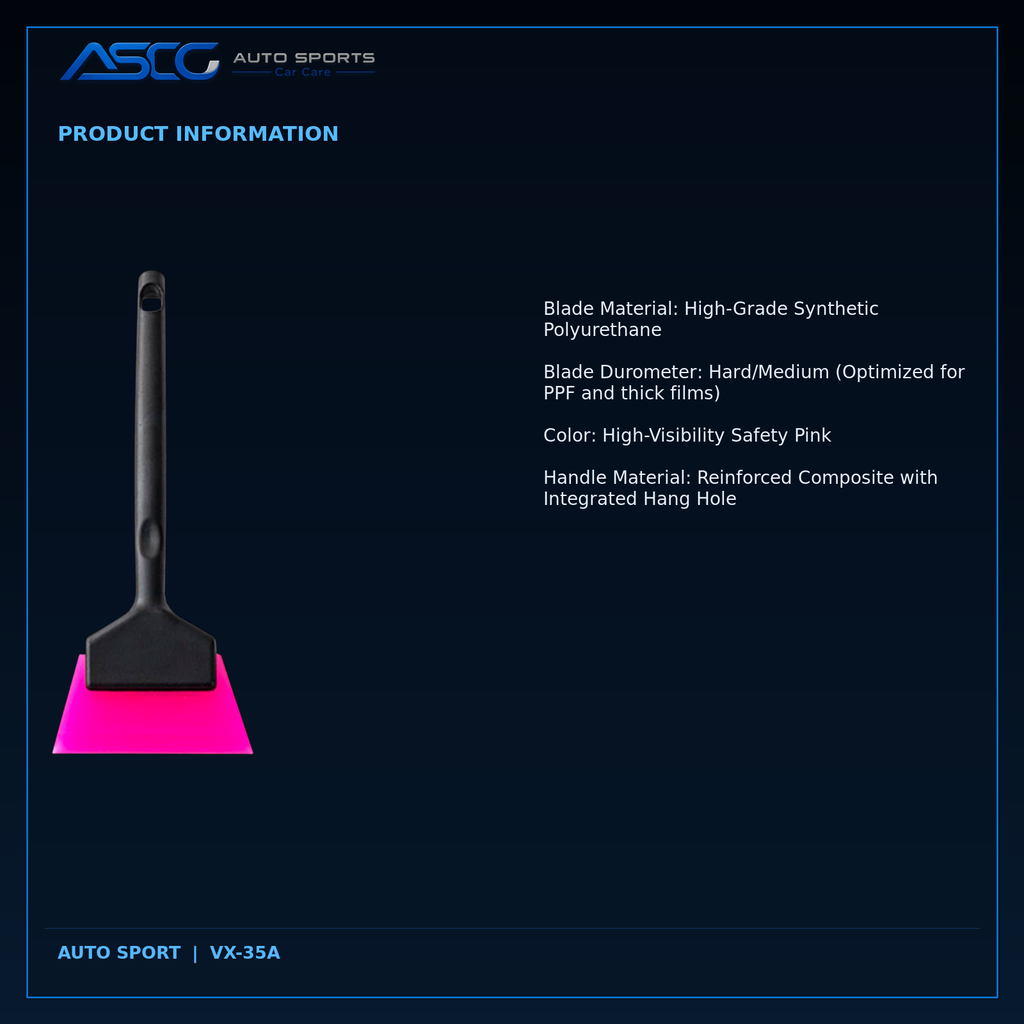 Auto Sport Long-Reach Pink PPF Squeegee VX-35A catalogue image 5