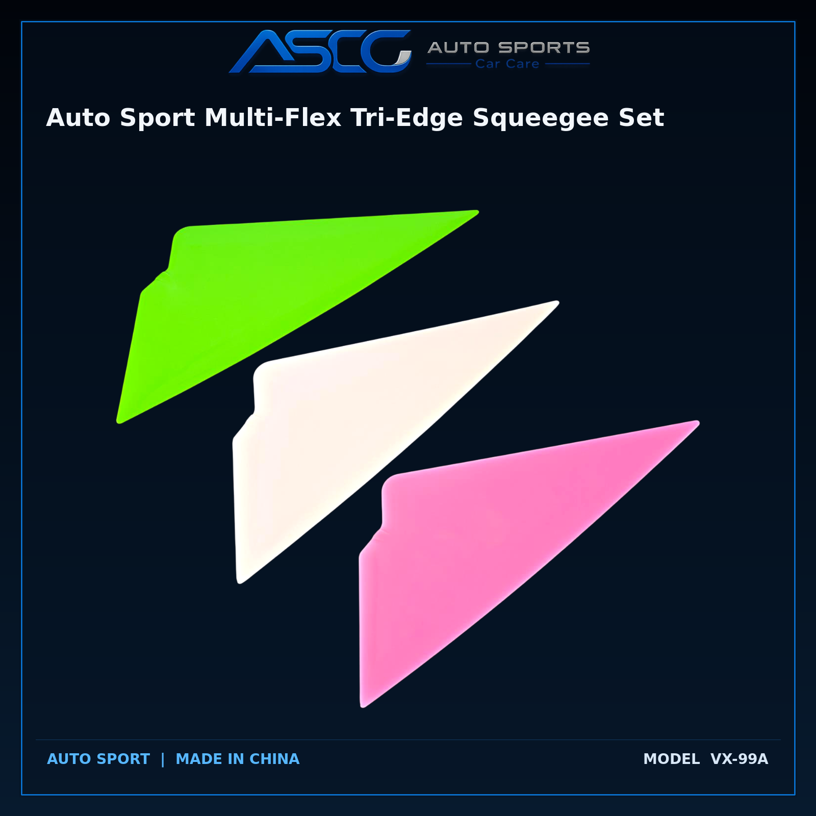 Auto Sport Multi-Flex Tri-Edge Squeegee Set VX-99A catalogue image 1