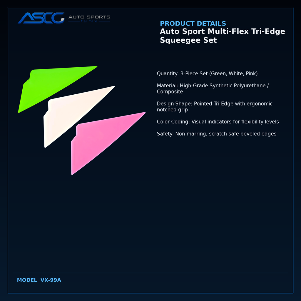 Auto Sport Multi-Flex Tri-Edge Squeegee Set VX-99A catalogue image 3