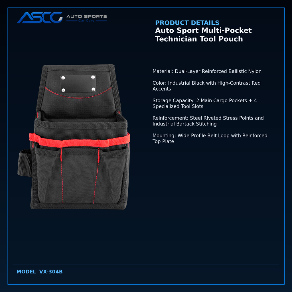 Auto Sport Multi-Pocket Technician Tool Pouch VX-304B catalogue image 3
