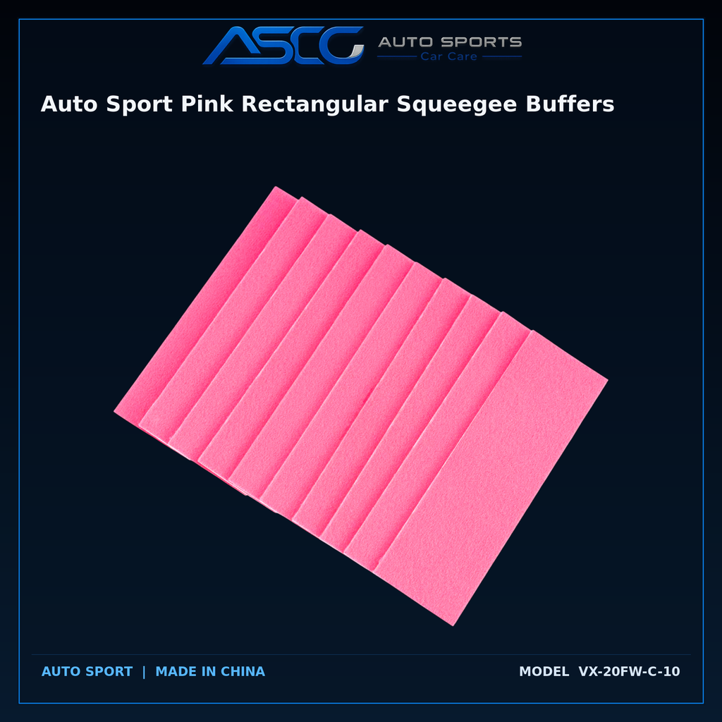 Auto Sport Pink Rectangular Squeegee Buffers VX-20FW-C-10 catalogue image 1