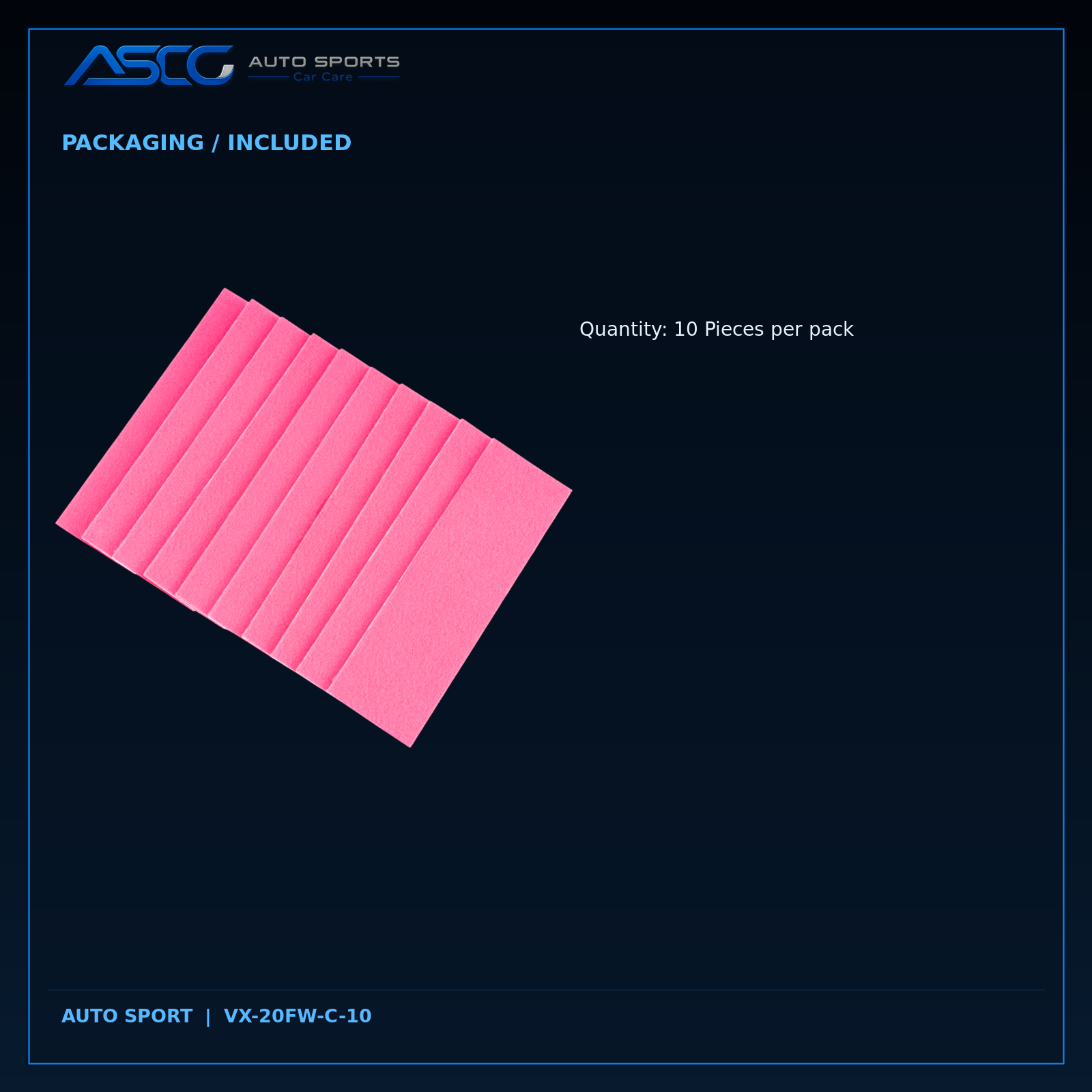 Auto Sport Pink Rectangular Squeegee Buffers VX-20FW-C-10 catalogue image 5
