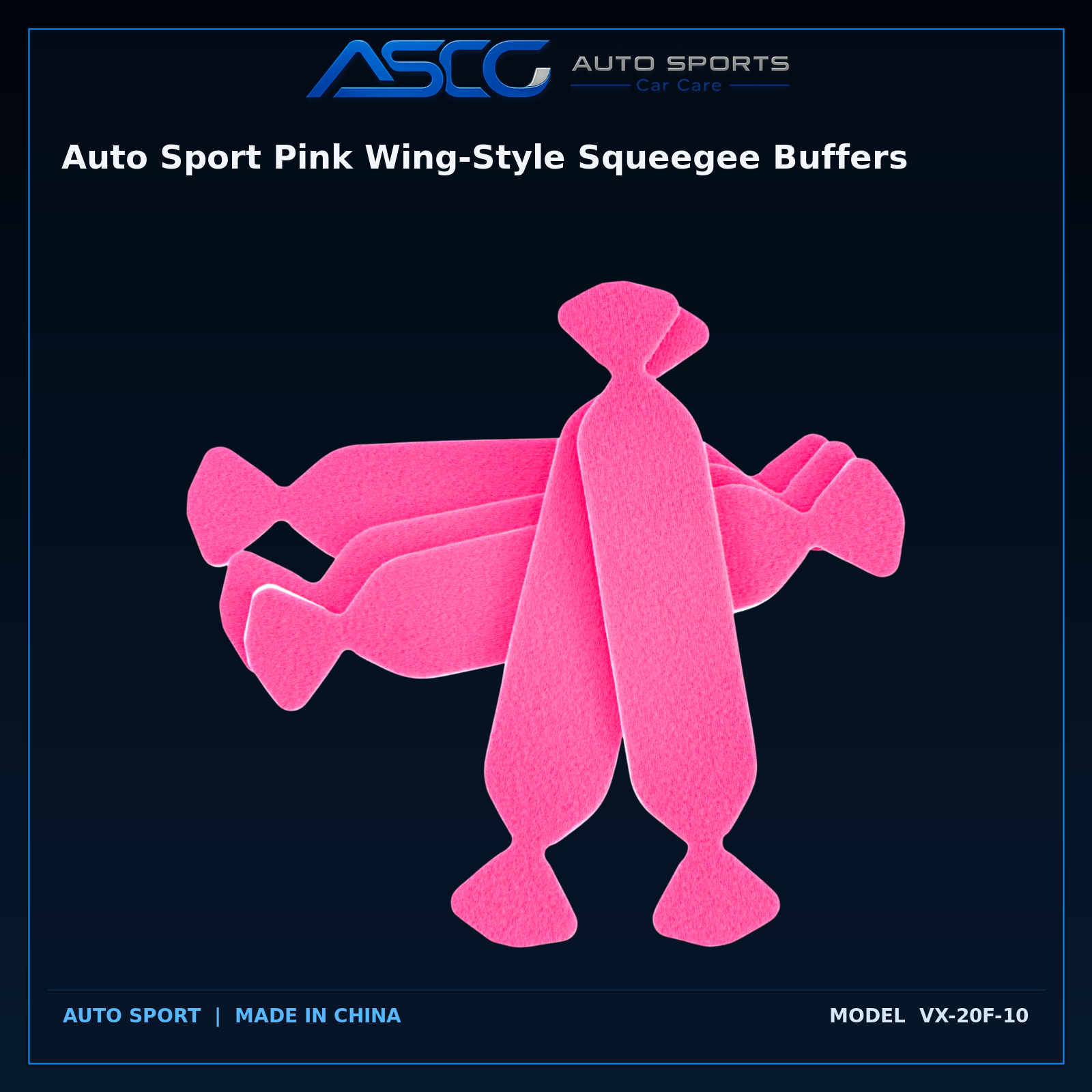Auto Sport Pink Wing-Style Squeegee Buffers VX-20F-10 catalogue image 1