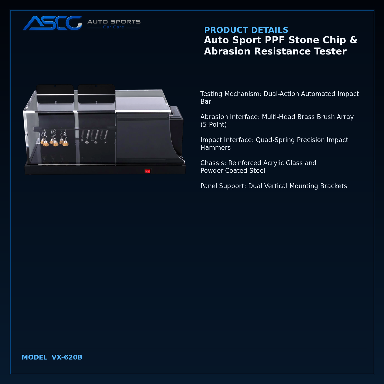 Auto Sport PPF Stone Chip & Abrasion Resistance Tester VX-620B catalogue image 3