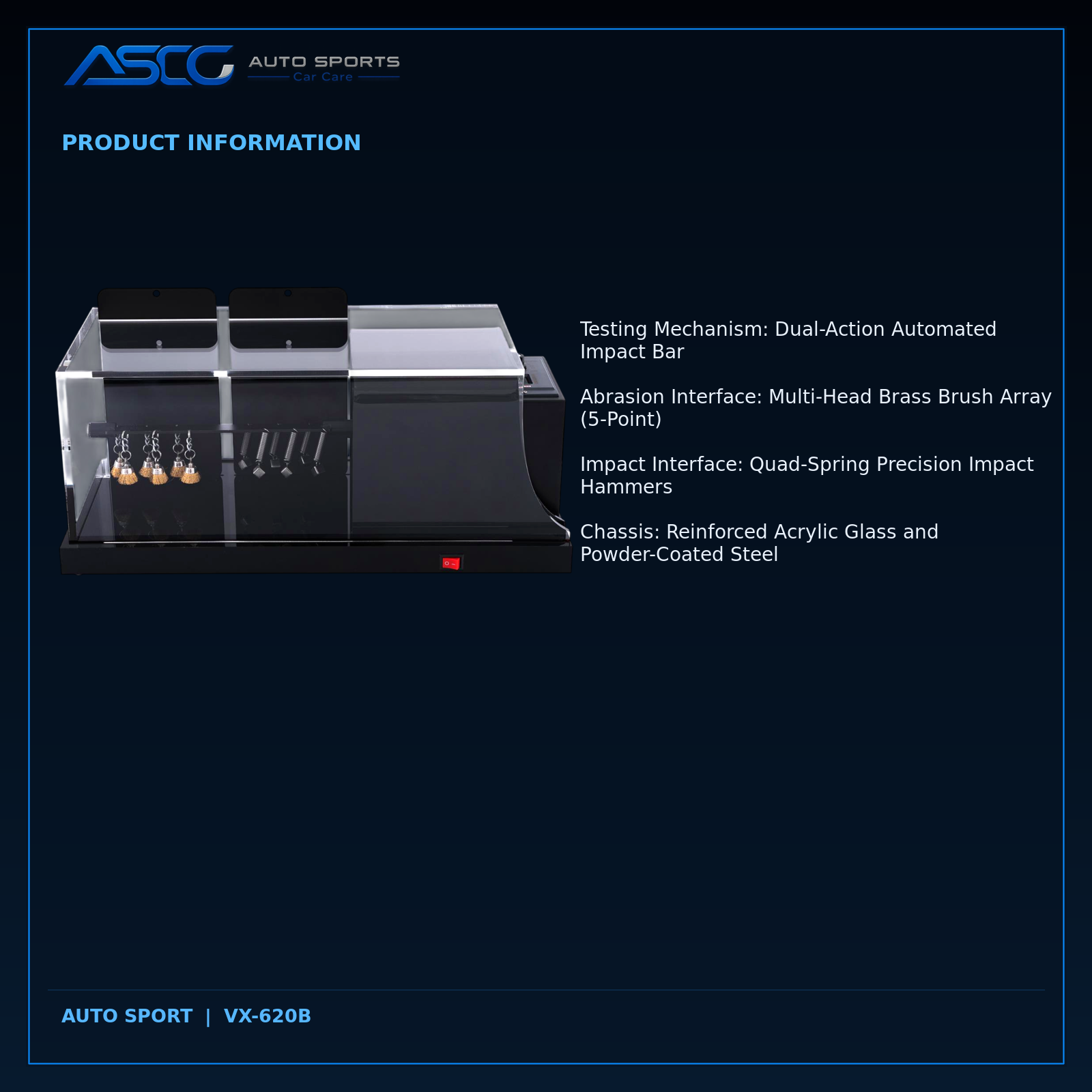 Auto Sport PPF Stone Chip & Abrasion Resistance Tester VX-620B catalogue image 5