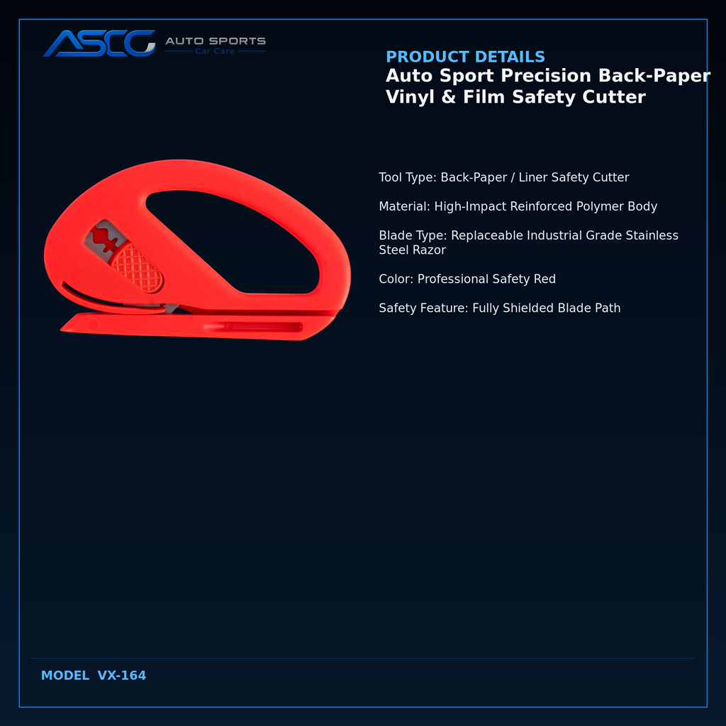Auto Sport Precision Back-Paper Vinyl & Film Safety Cutter VX-164 catalogue image 3