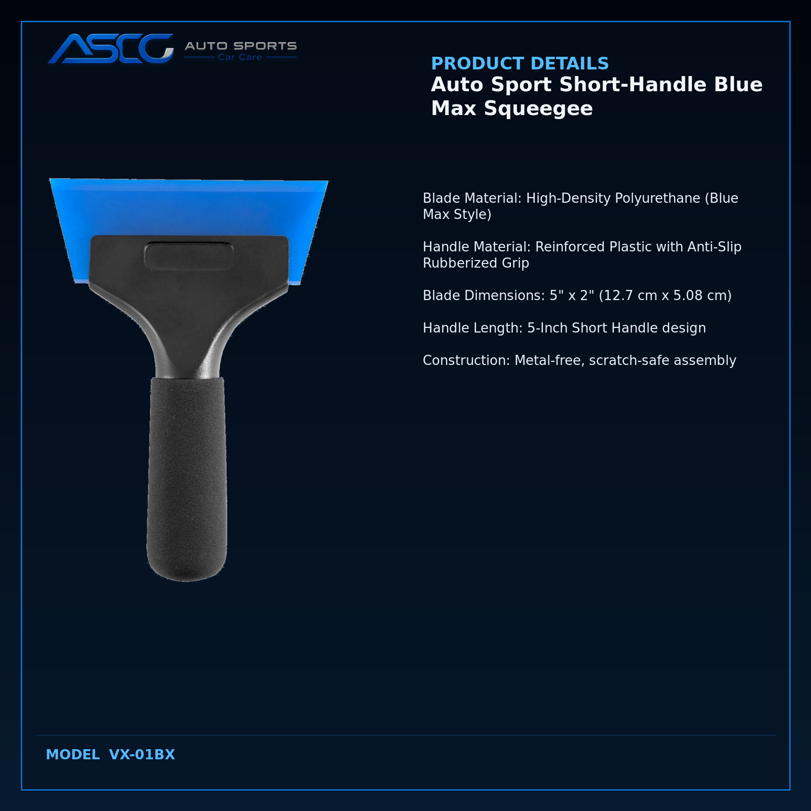 Auto Sport Short-Handle Blue Max Squeegee VX-01BX catalogue image 3