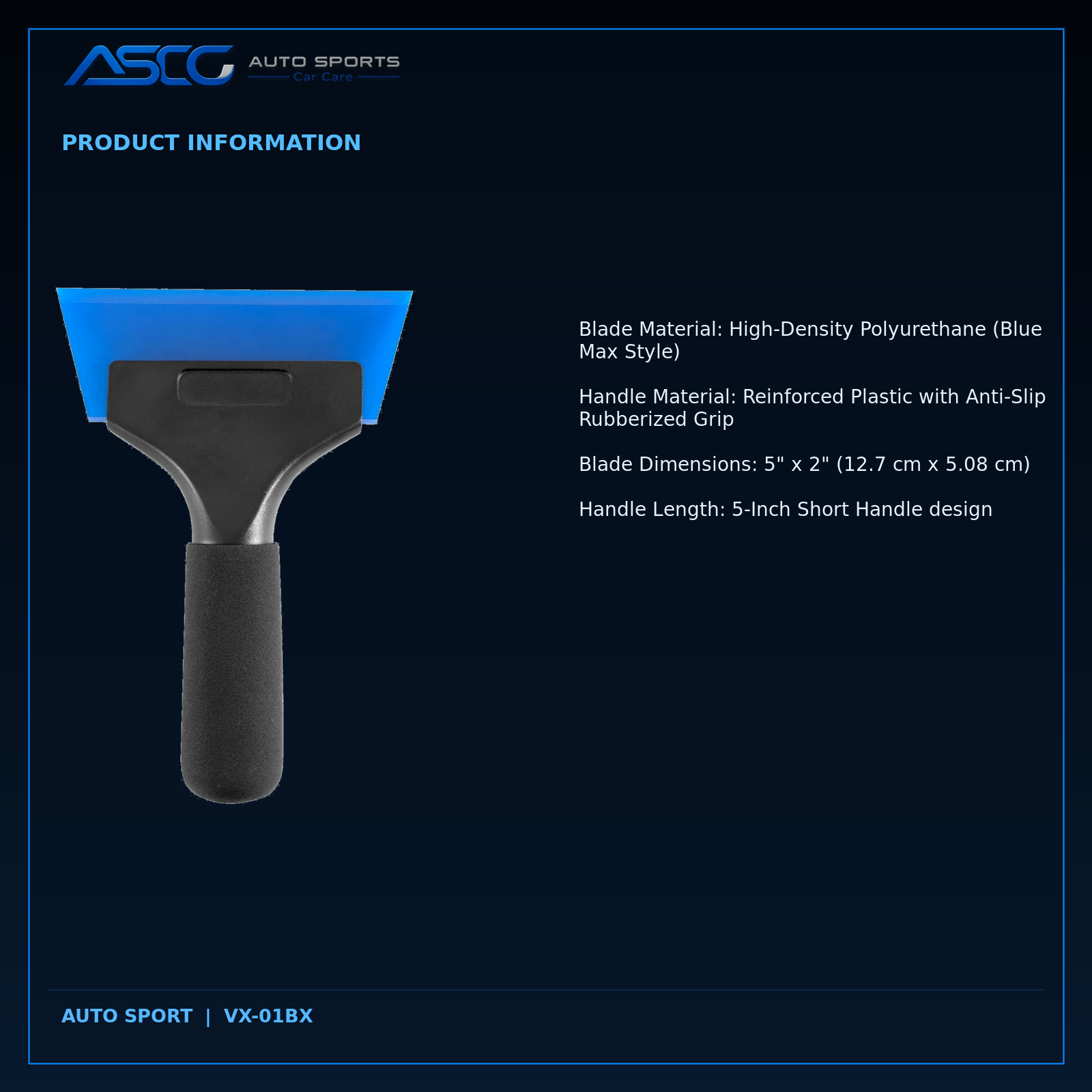 Auto Sport Short-Handle Blue Max Squeegee VX-01BX catalogue image 5
