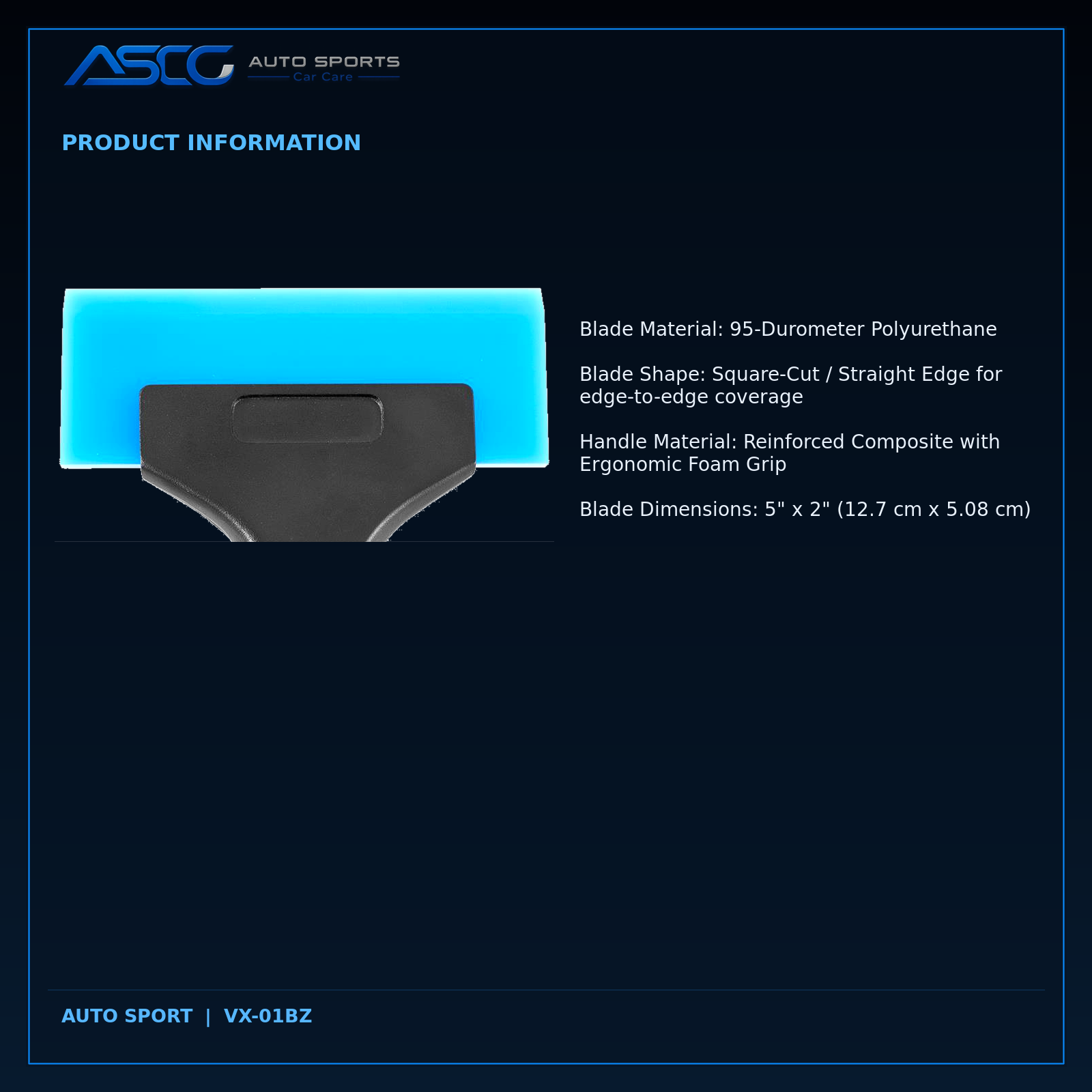 Auto Sport Square-Cut Blue Max Squeegee VX-01BZ catalogue image 5