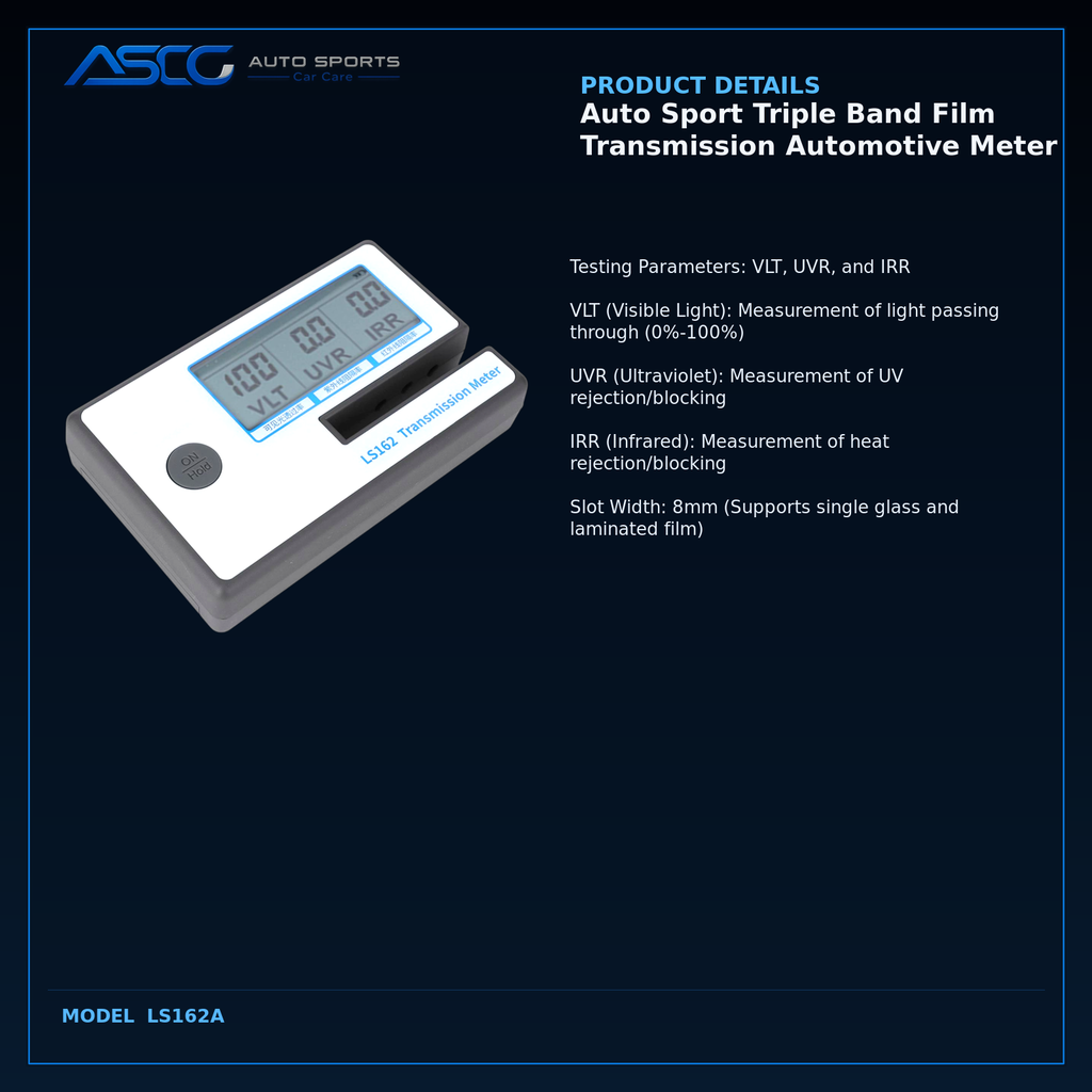 Auto Sport Triple Band Film Transmission Automotive Meter LS162A catalogue image 3