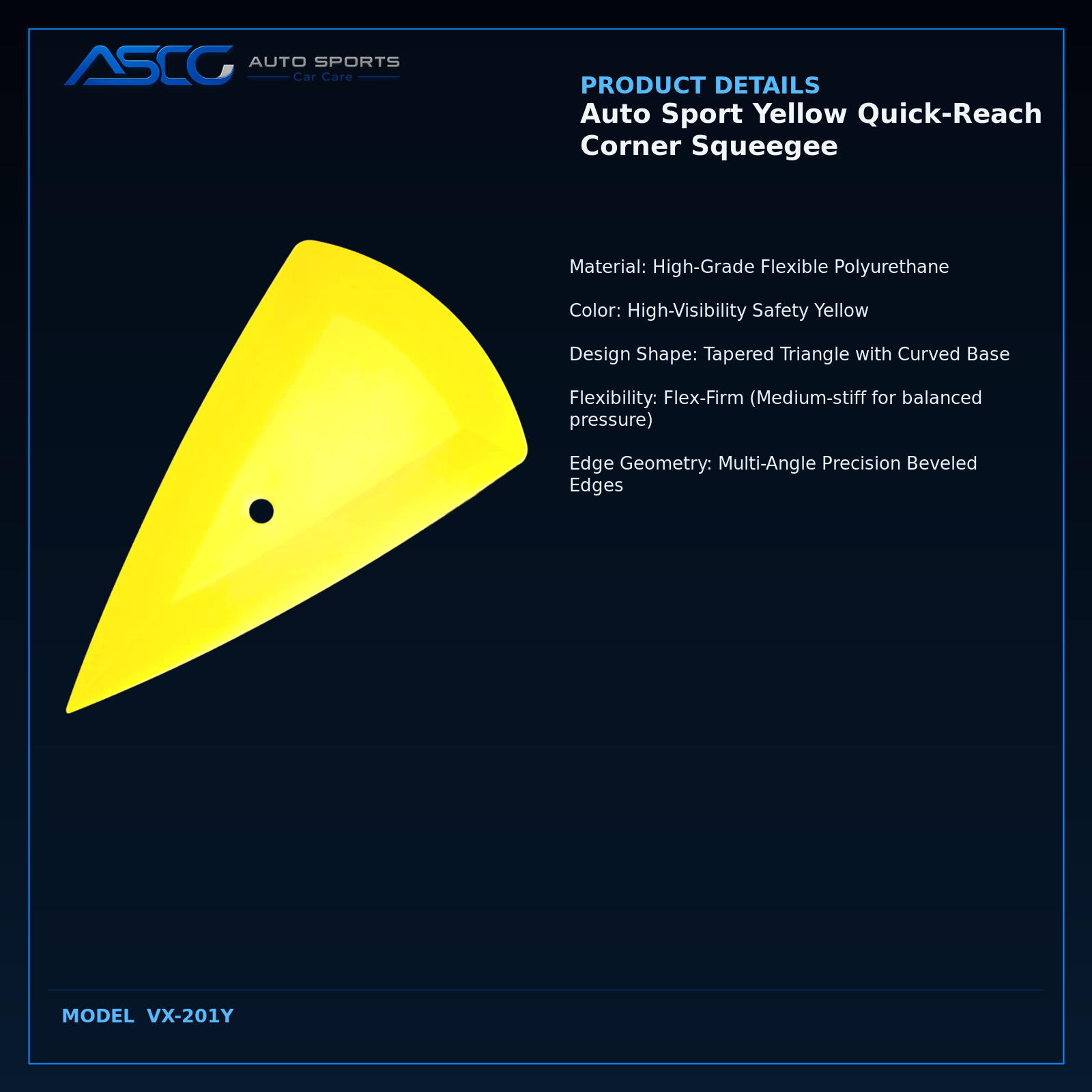 Auto Sport Yellow Quick-Reach Corner Squeegee VX-201Y catalogue image 3