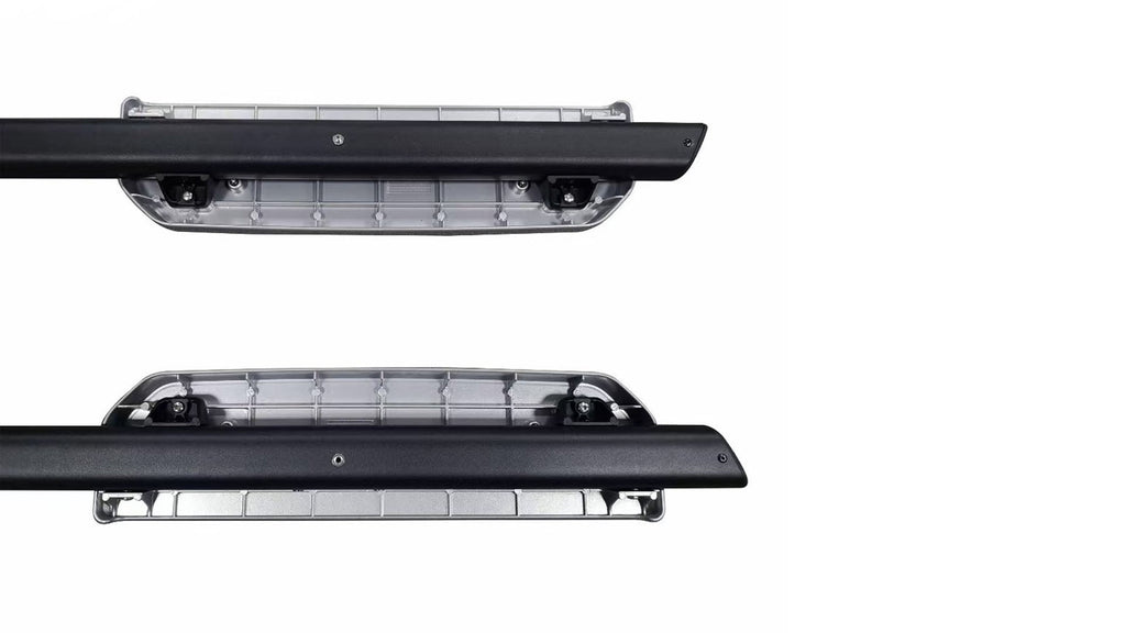 Land Rover Defender Fixed Side Step – Black/Silver with Logo VPLEP0392SLLG – AUTO SPORTS CAR CARE (view 2)