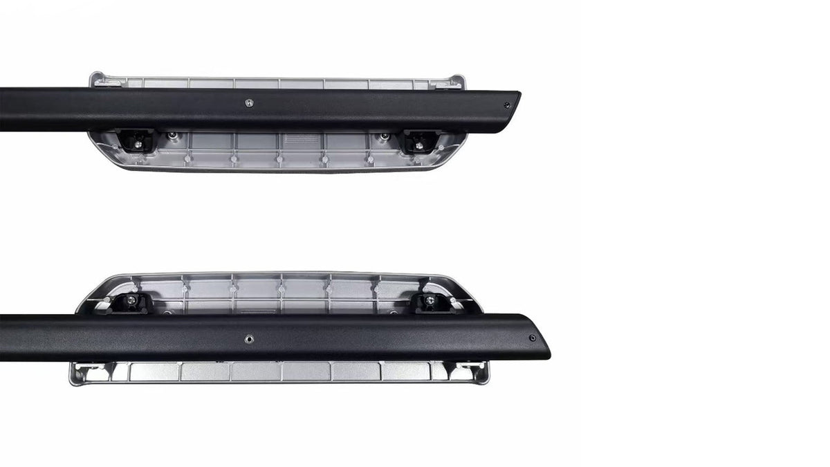 Land Rover Defender Fixed Side Step – Black/Silver with Logo VPLEP0392SLLG – AUTO SPORTS CAR CARE (view 2)