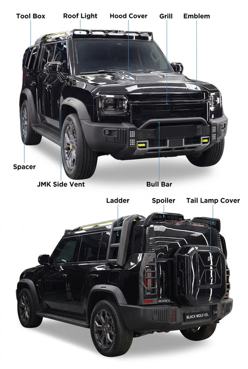 Jetour T2 Design 1 16-Piece Exterior Accessories Package (2023–2025) – AUTO SPORTS CAR CARE