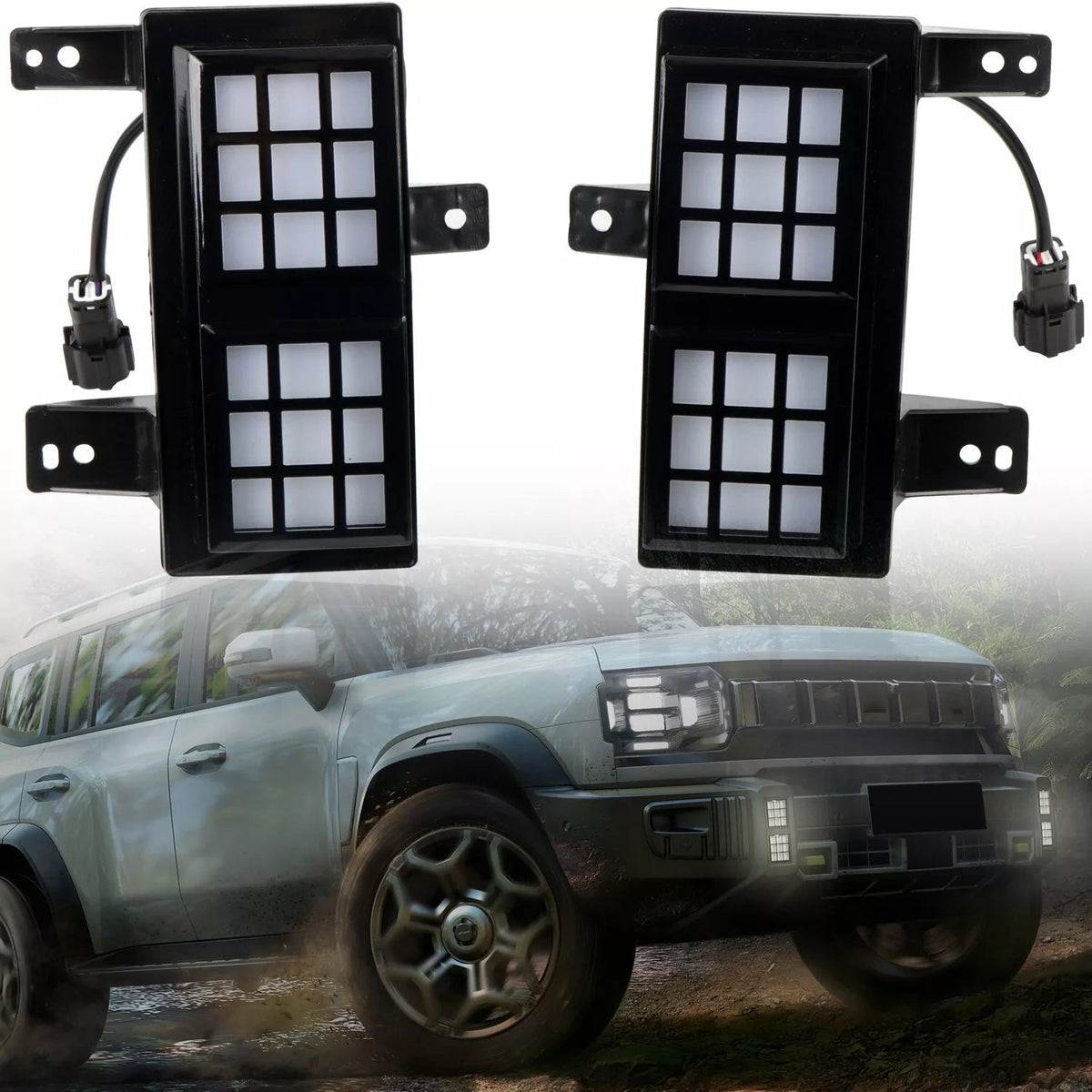 Jetour T2 LED fog lights with DRL set — original product image