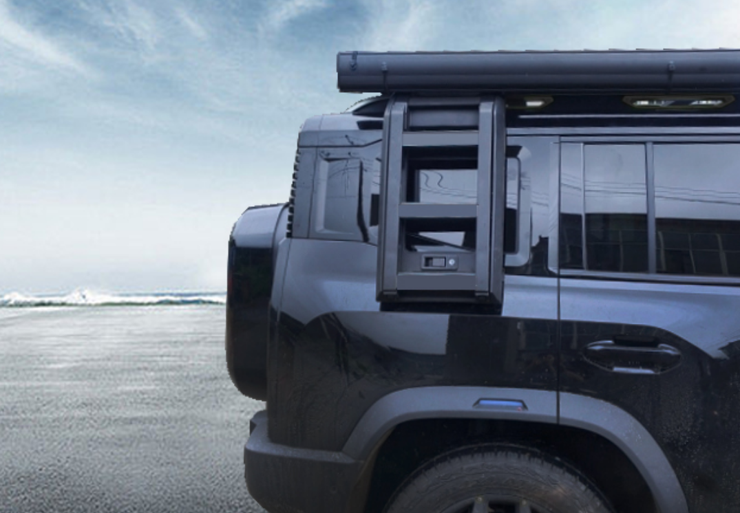 Jetour T2 Rear Ladder – Defender Design (Black) – AUTO SPORTS CAR CARE (view 7)