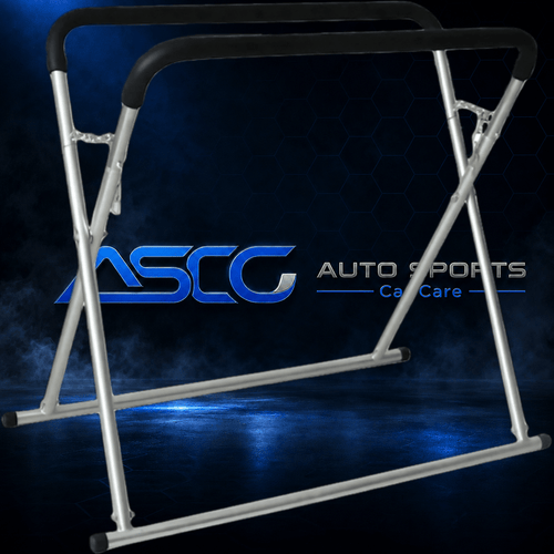 Folding Padded Automotive Panel Stand LD-AU40054 on ASCC glossy black catalog background