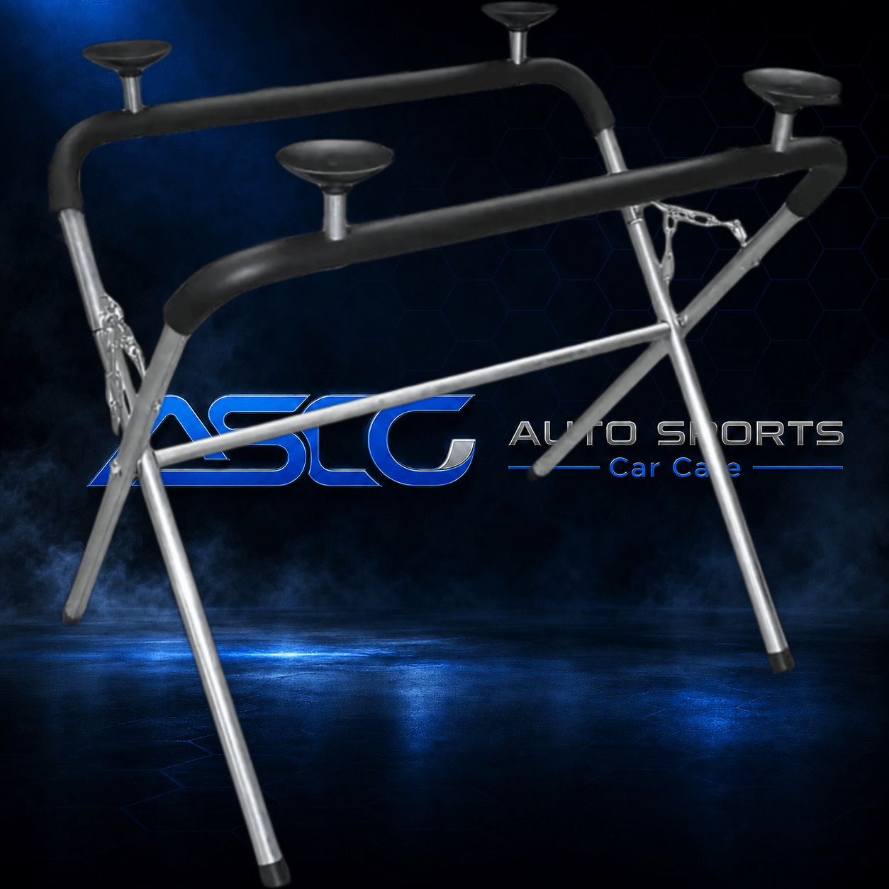 Folding Automotive Panel Support Stand LD-AU4008 on ASCC glossy black catalog background