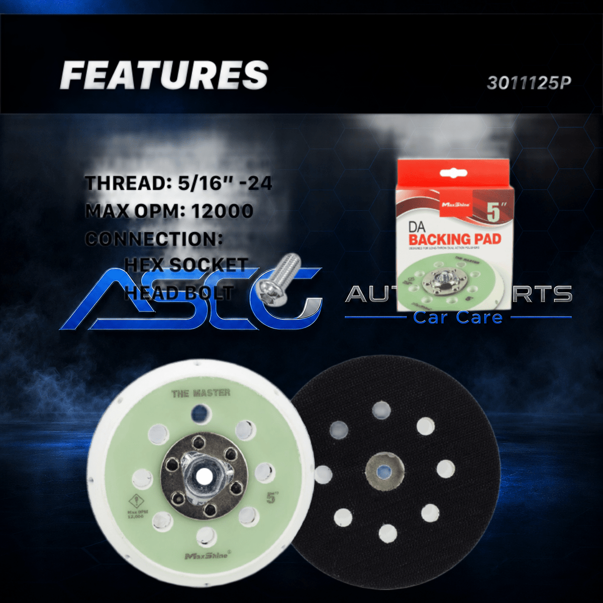 MaxShine 3011125P Pro Series Backing Plate – 5 in / 125 mm – MaxShine | AUTO SPORTS CAR CARE (view 3)