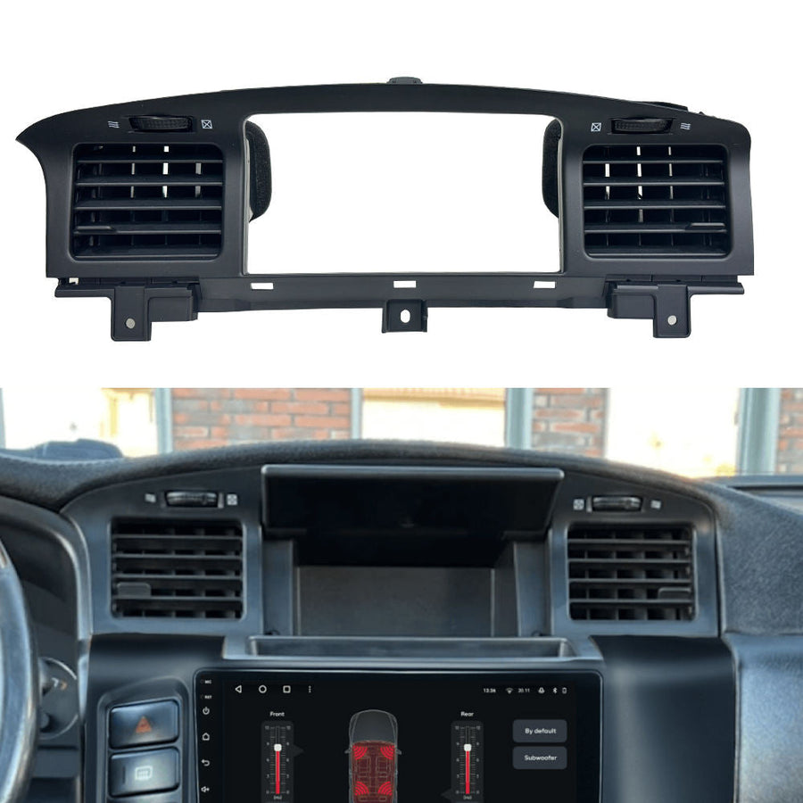 Nissan Patrol Y61 dashboard AC center air vent frame – Black variant, 2005–2023
