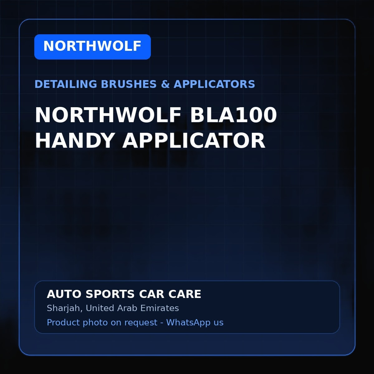 NORTHWOLF BLA100 handy applicator, product image on dark background