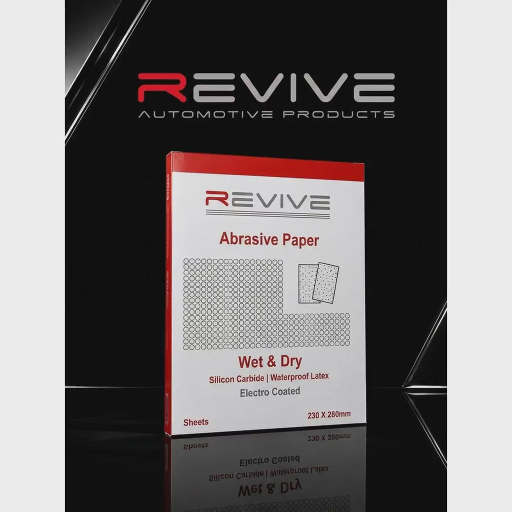 Revive Sanding Paper Wet & Dry Abrasives Sheet P80 - product showcase video (REVIVE) | AUTO SPORTS CAR CARE