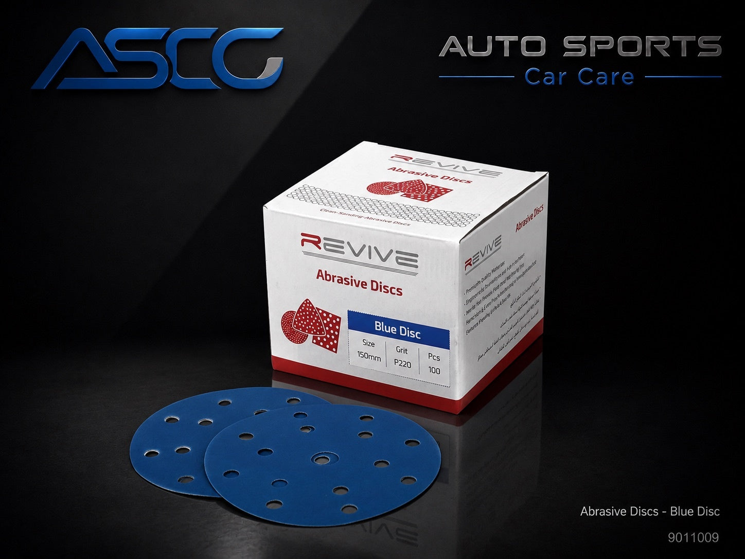 REVIVE blue abrasive disc 150 mm 100 pcs
