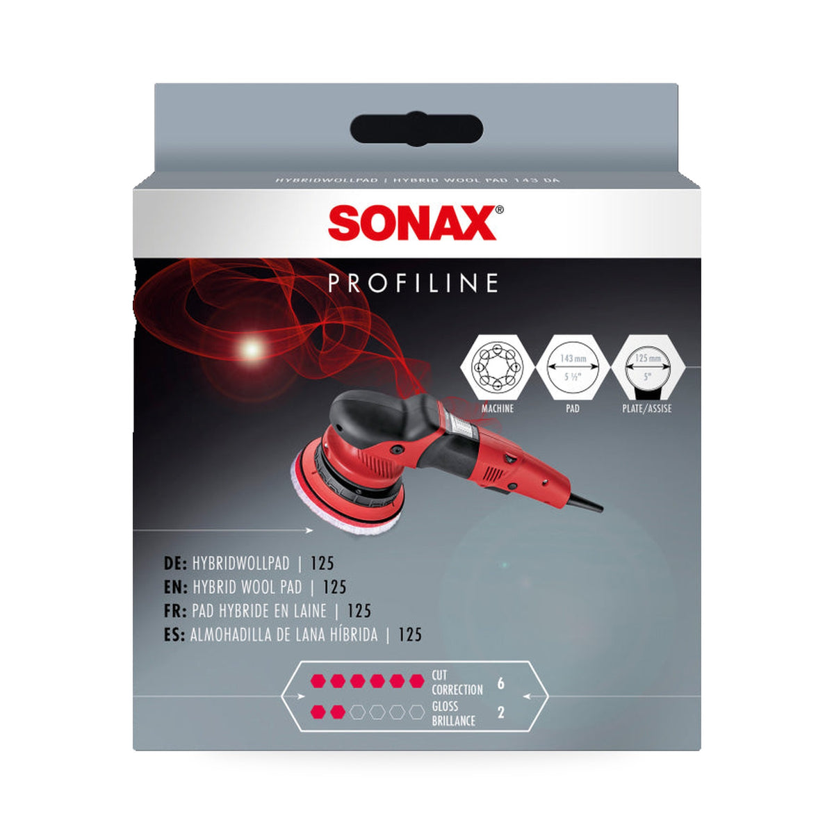 SONAX PROFILINE Hybrid Wool Pad 125 – 143 mm, 04938000 – SONAX | AUTO SPORTS CAR CARE